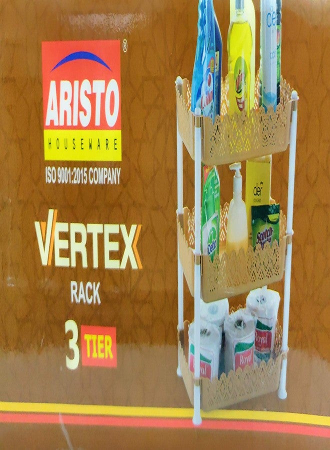 أريستو رف تخزين بلاستيكي من أريستو، 3 أرفف، رمادي (قطعة واحدة)، متوسط، (40.5 × 26.5 × 44 سم) - Image 4